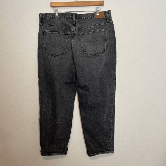 Madewell Glennbay Gray Wash Denim The Slouchy Boy Jeans Women's Size 32 - Picture 4 of 7